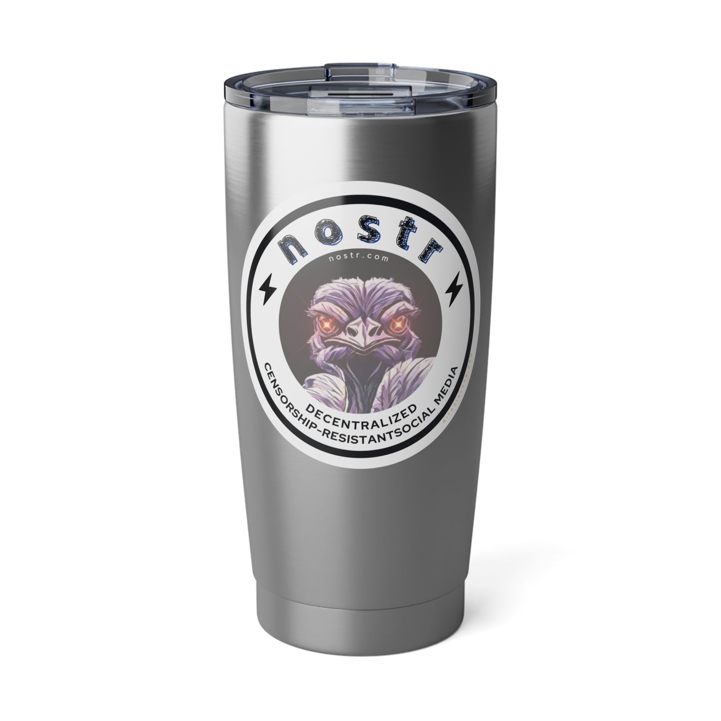 nostr Decentralized Nostrich, 20oz Tumbler