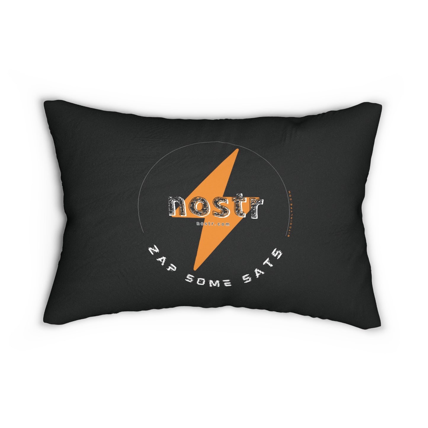 nostr Zap Some Sats, Lumbar Pillow