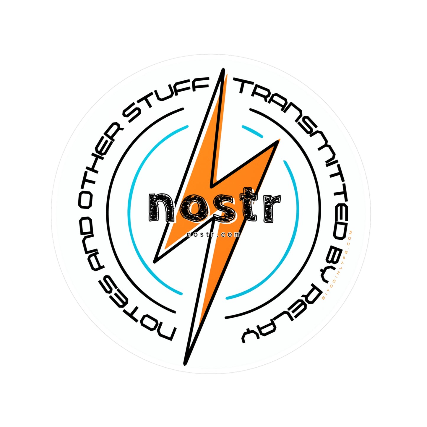 nostr Big Zap, Vinyl Die-Cut Sticker