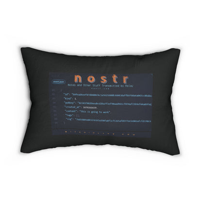 nostr is Going to Work, Lumbar Pillow