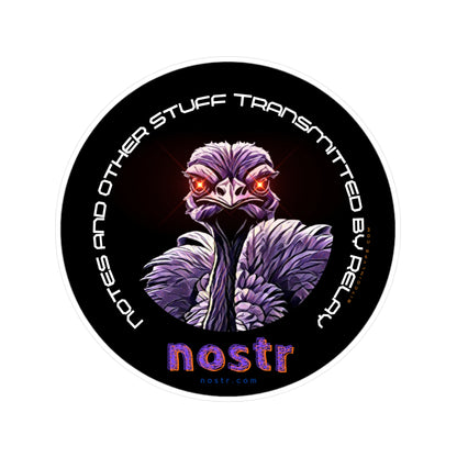 nostr Nostrich #2, Vinyl Die-Cut Sticker