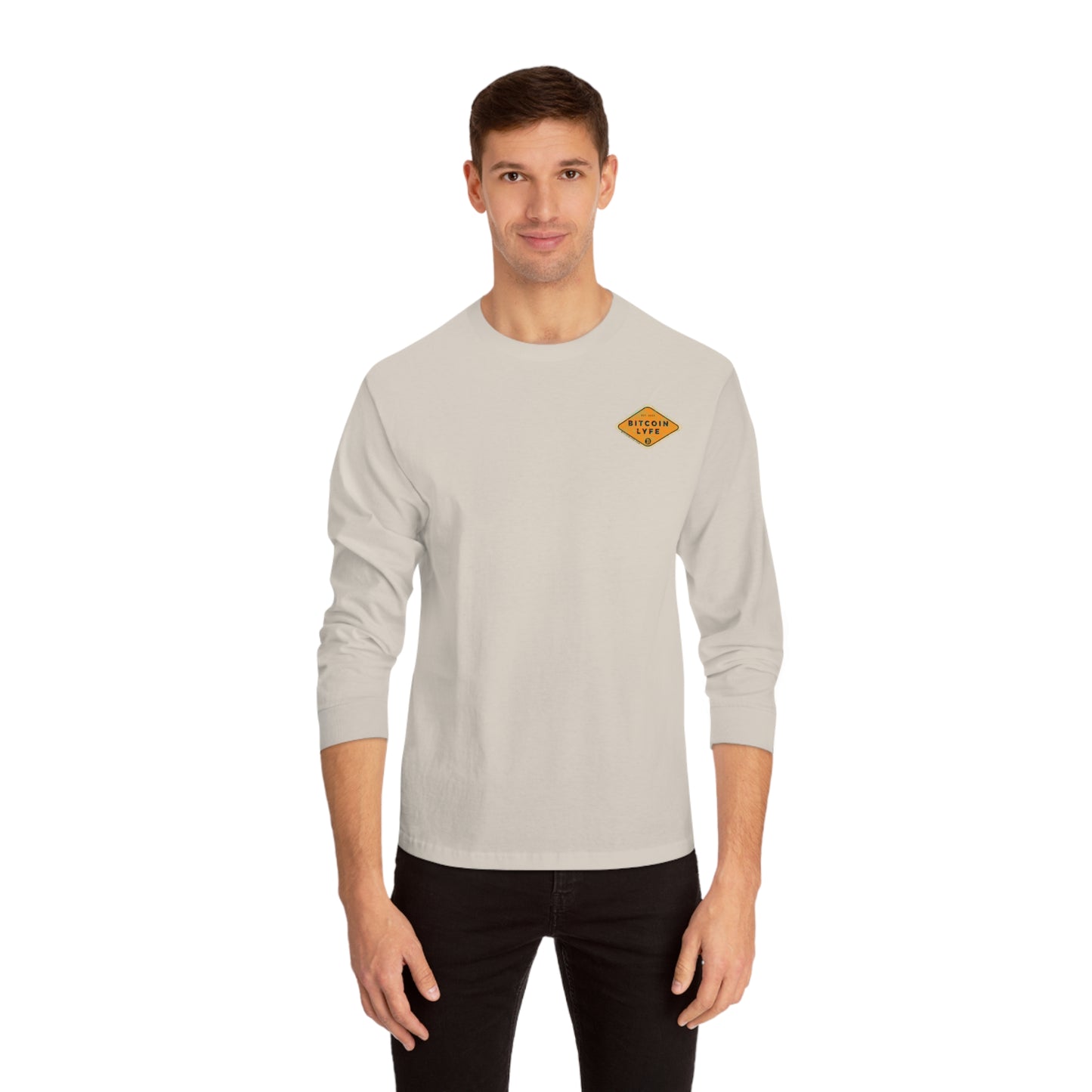 Distressed Bitcoin LYFE Long Sleeve T-Shirt