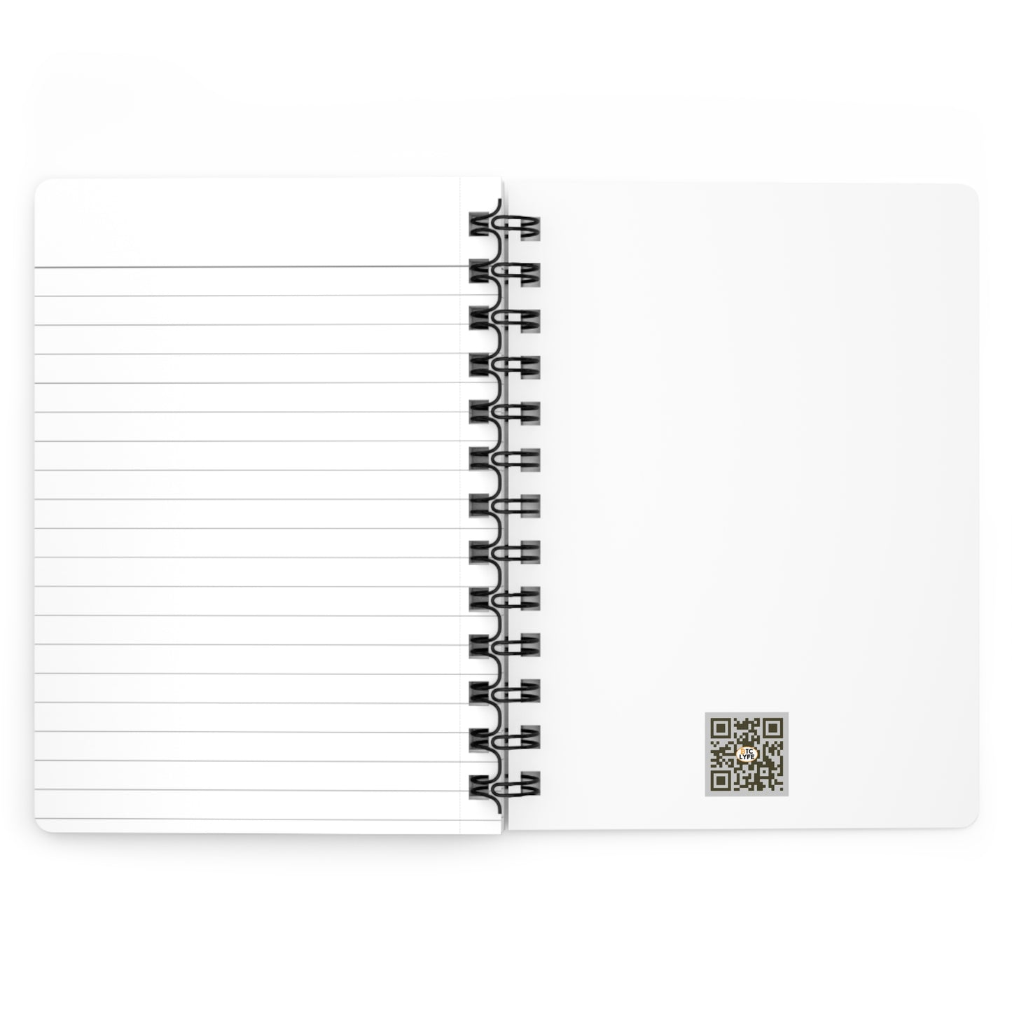 Bitcoin White Paper - Black Text on White Spiral Bound Journal