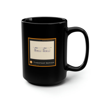 Bitcoin Whitepaper Figure Mug, Timestamp Server