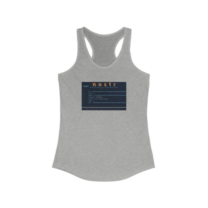 nostr is Going to Work, Racerback Tank