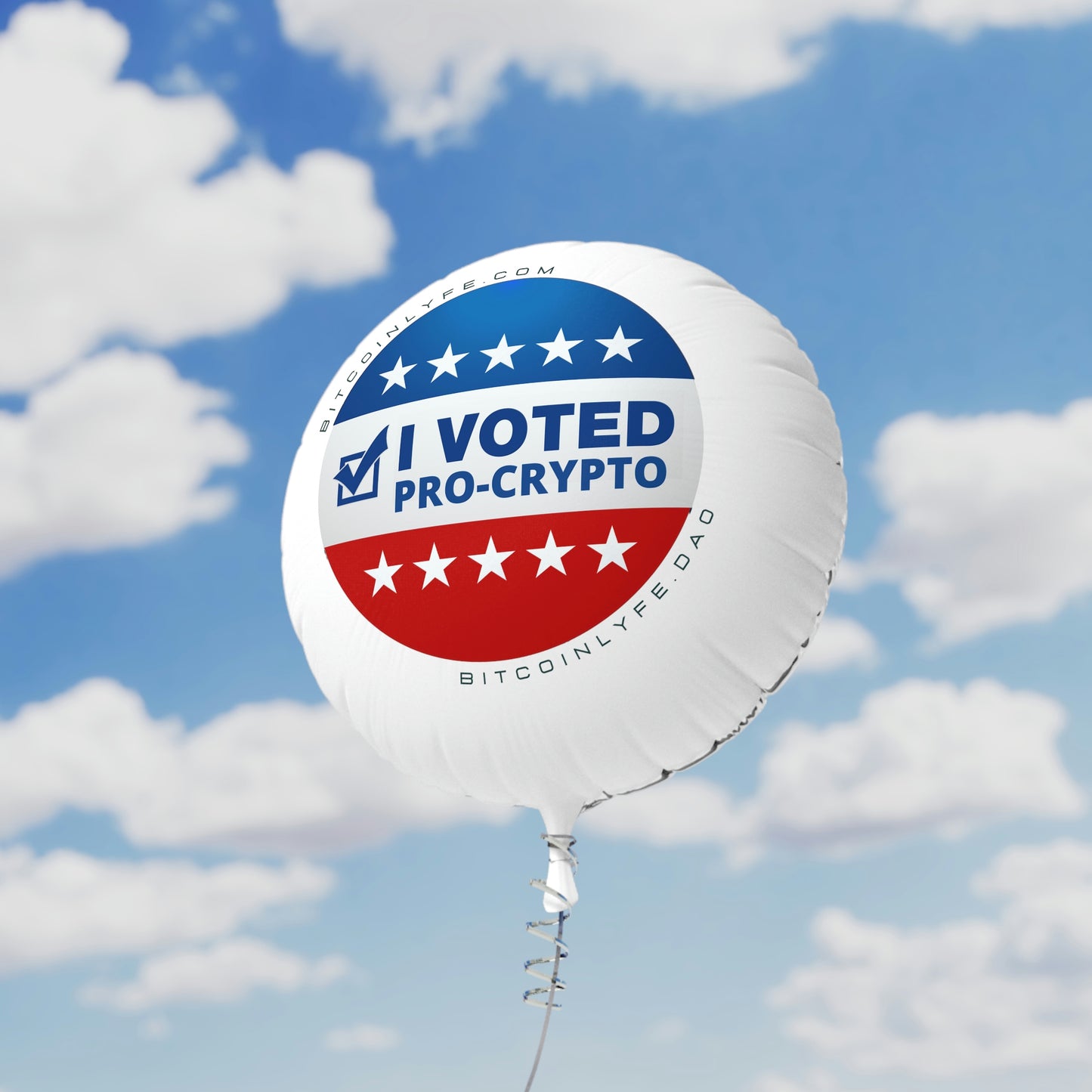 I Voted Pro-Crypto Mylar Helium Balloon, 22"