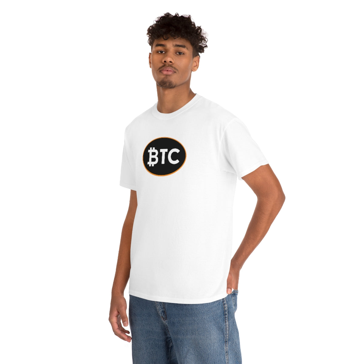 BTC Oval #4 Cotton T-Shirt, Blackout Version