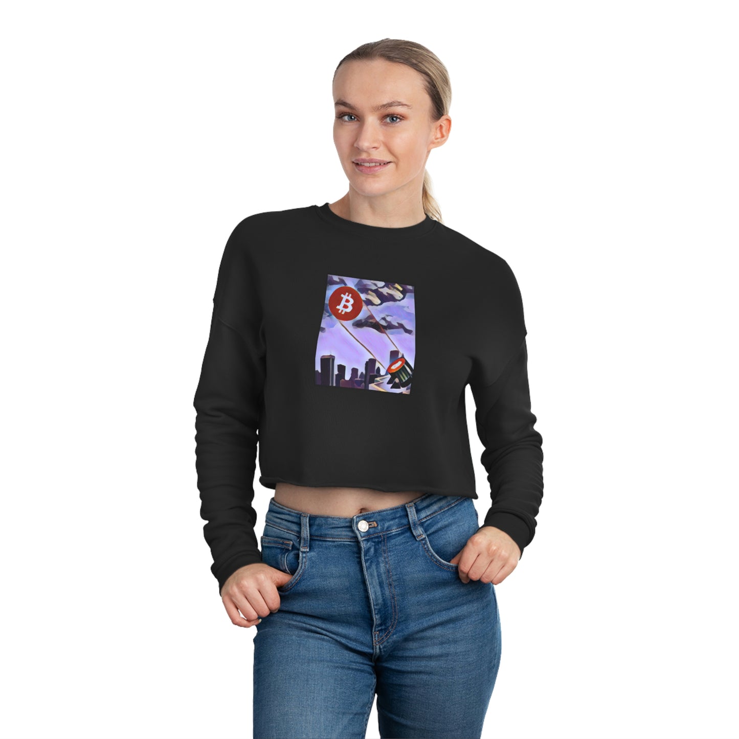 The B Signal Women's Cropped Sweatshirt