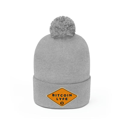 Bitcoin LYFE Pom Pom Beanie