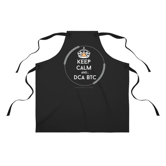 Keep Calm and DCA BTC Apron