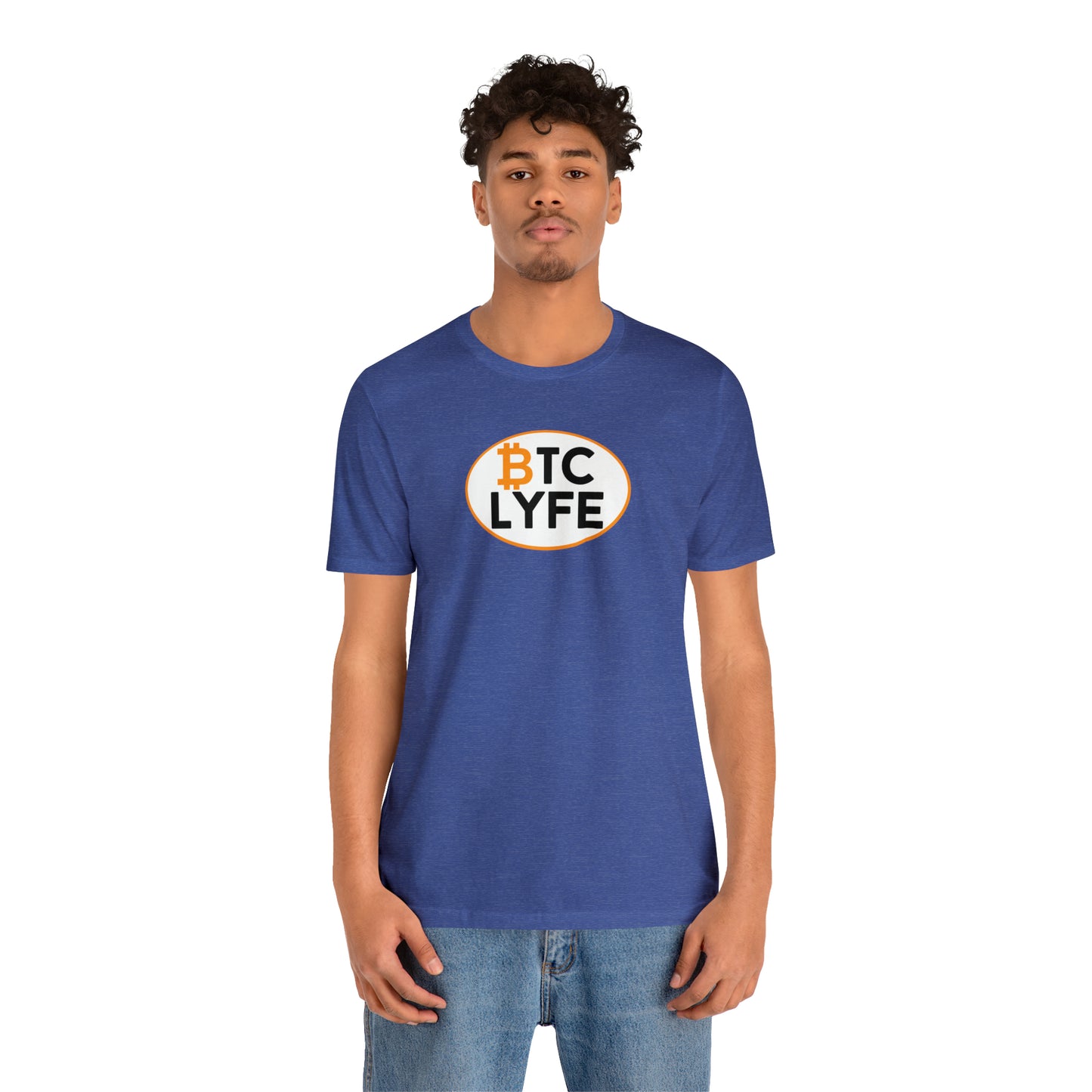 Bitcoin LYFE (Oval) Short Sleeve T-Shirt