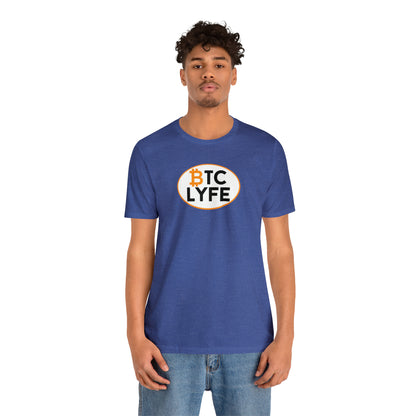 Bitcoin LYFE (Oval) Short Sleeve T-Shirt