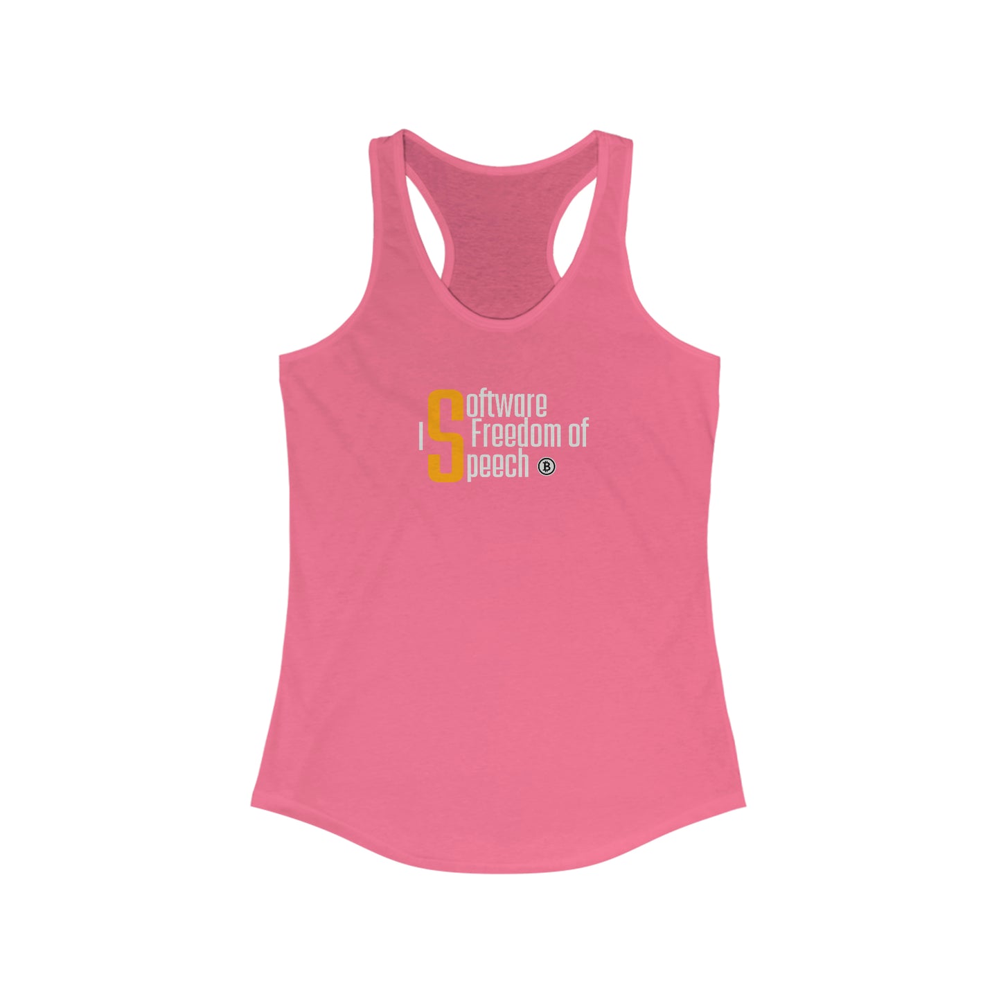 Bitcoin LYFE SW Free Speech Women's Racerback Tank