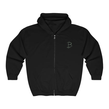 Bitcoin Heavy Blend™ Full Zip Hooded Sweatshirt, BTC8