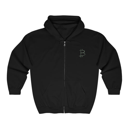 Bitcoin Heavy Blend™ Full Zip Hooded Sweatshirt, BTC8