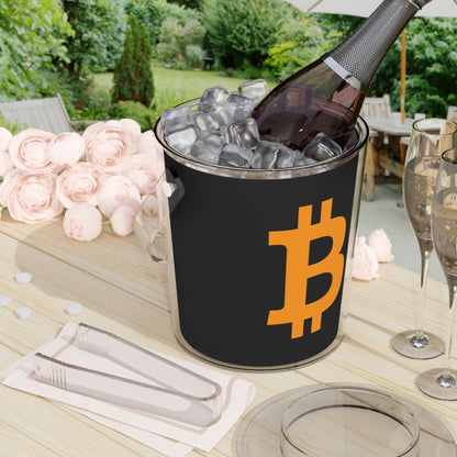 Bitcoin Ice Bucket with Tongs, BTC3