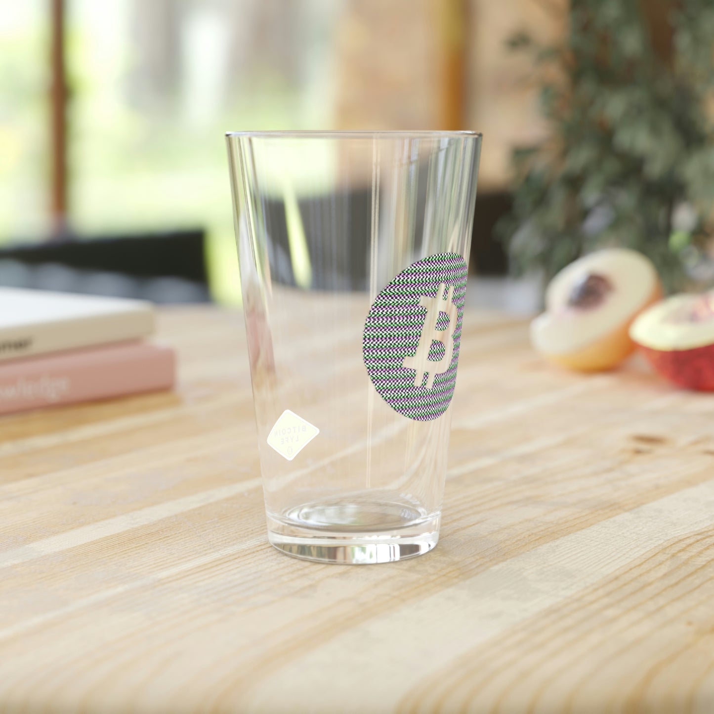 Bitcoin Pint Glass, BTC6