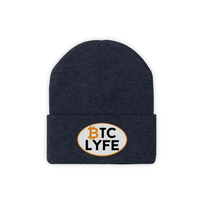 Bitcoin LYFE (Oval) Knit Beanie