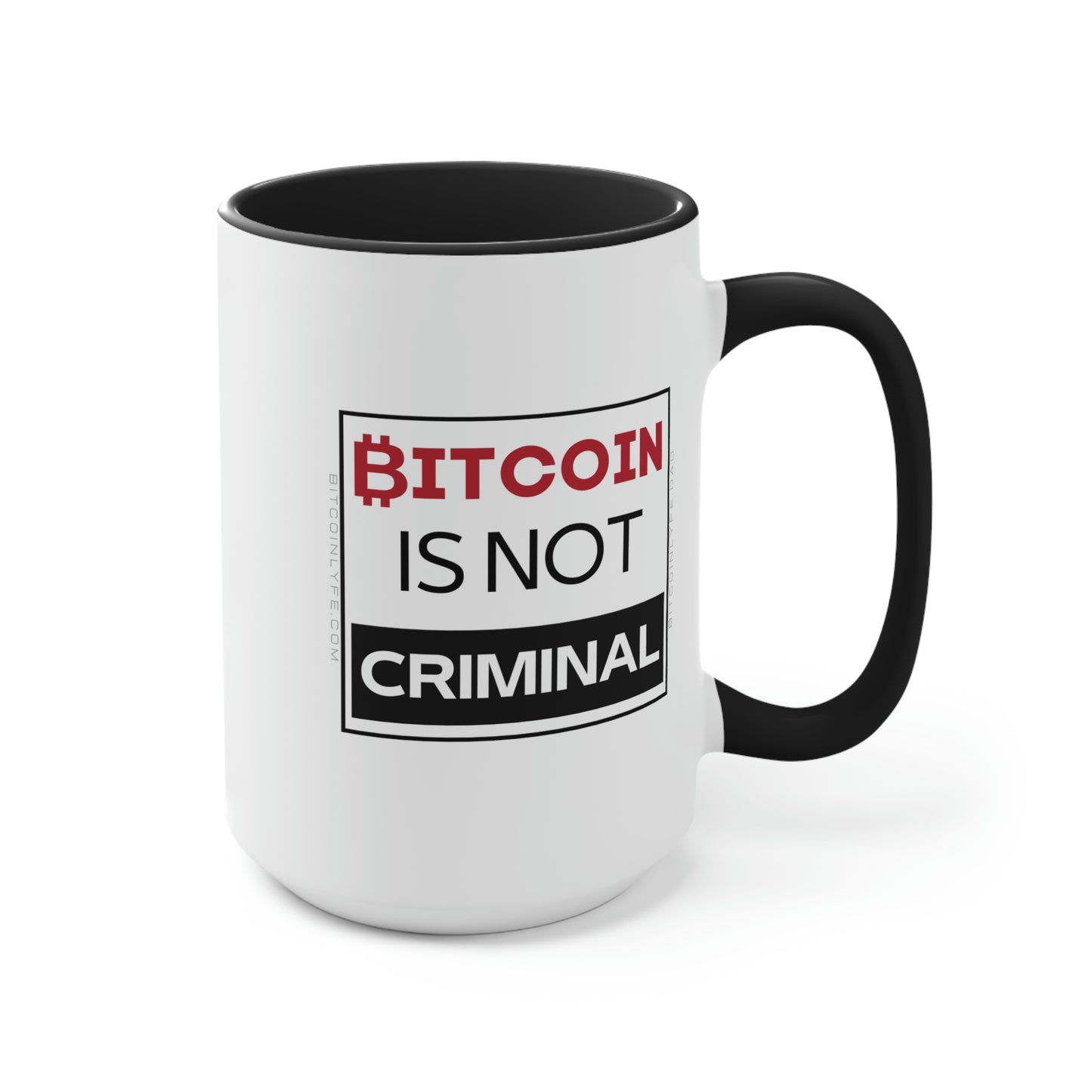 Bitcoin is Not Criminal Mug, 15oz