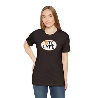 Bitcoin LYFE (Oval) Short Sleeve T-Shirt