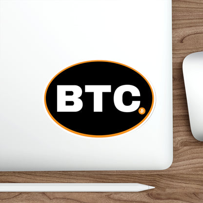 BTC #3 Oval Stickers, Blackout Version