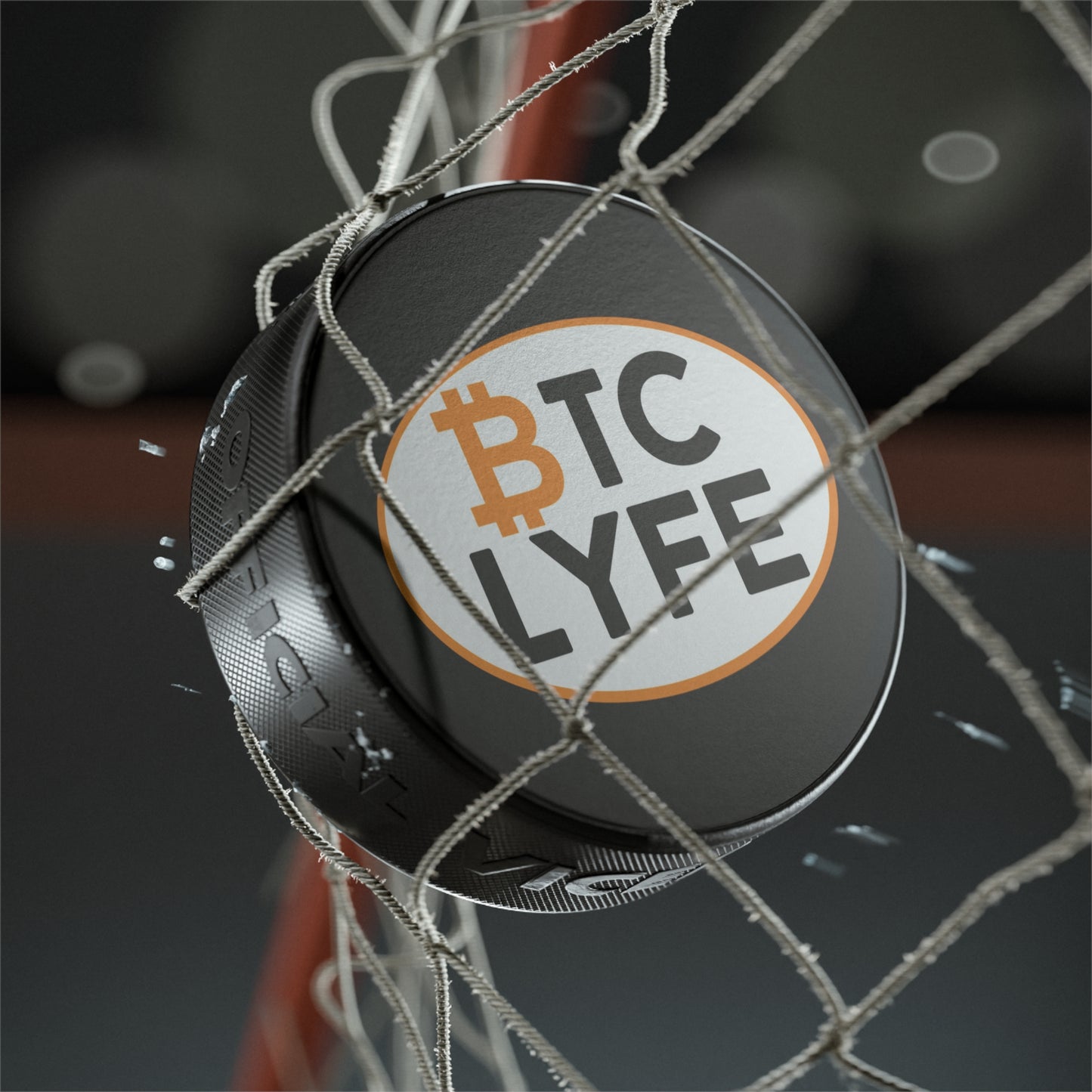 Bitcoin LYFE (Oval) Hockey Puck