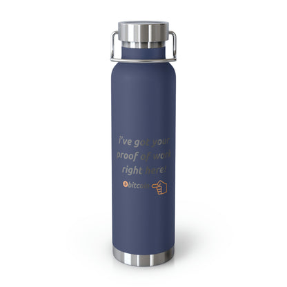 BTC Proof Right Here 22oz Vacuum Insulated Bottle #4