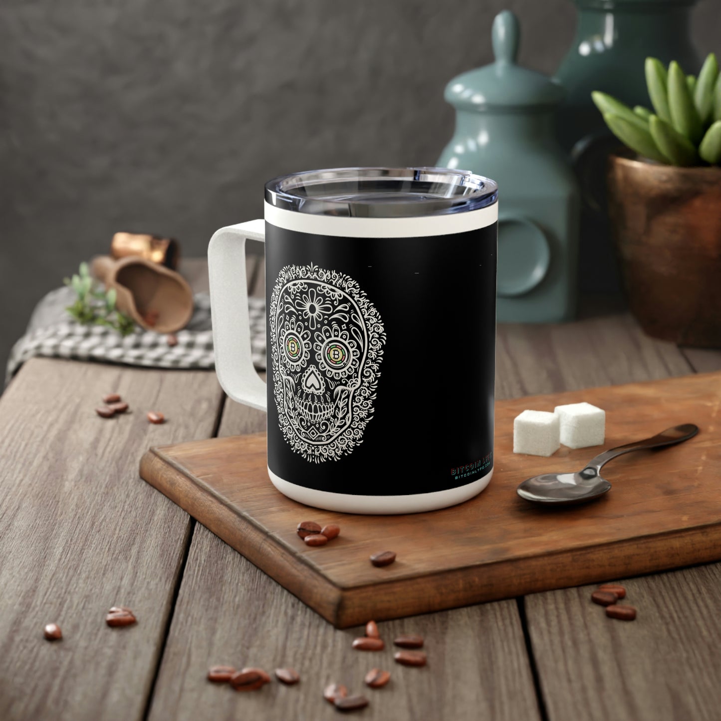 Día de los Muertos BTC 10oz Insulated Coffee Mug, Cuatro