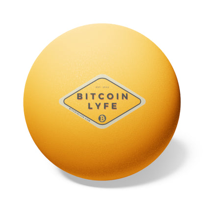 Bitcoin LYFE (Transparent) Ping Pong Balls, 6 pcs