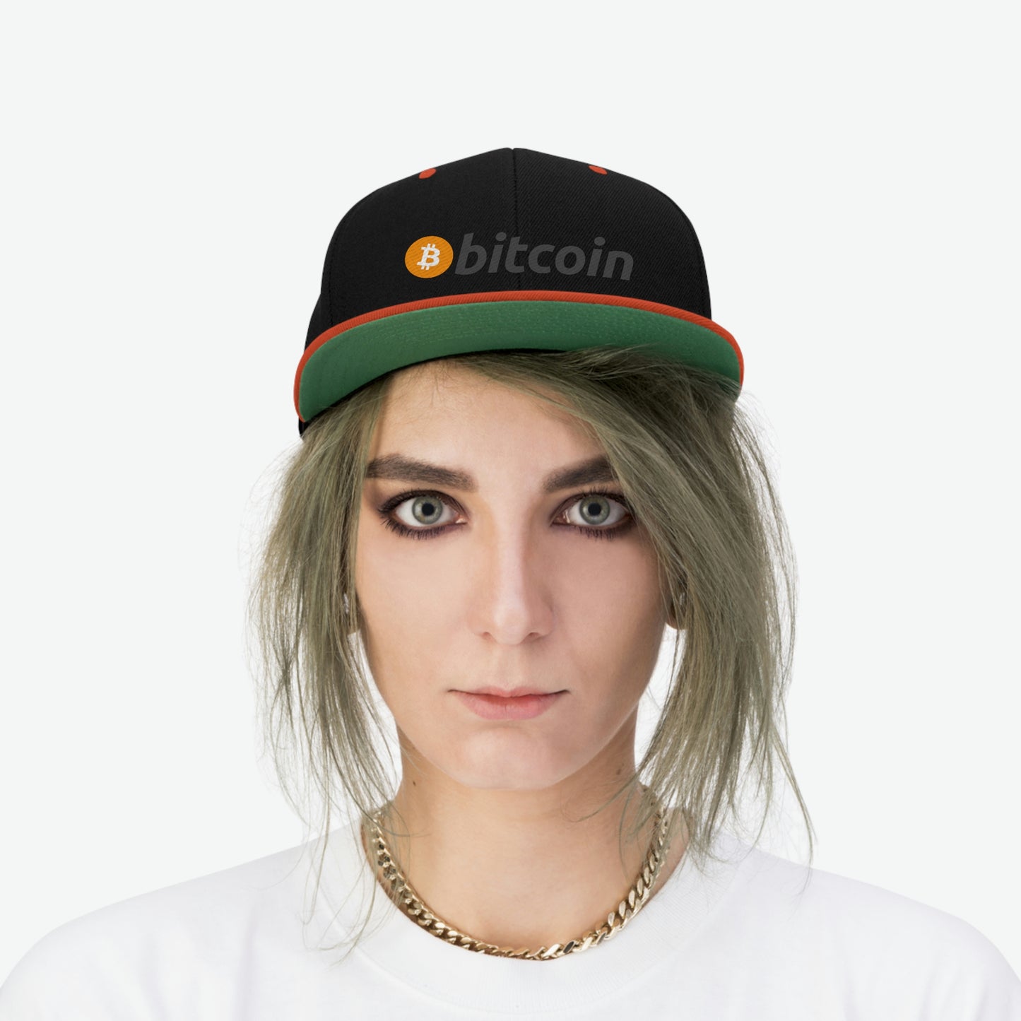 BTC1 Bitcoin Flat Bill Hat, Four Colors