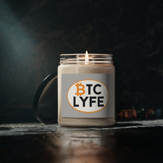 Bitcoin LYFE (Oval) Scented Soy Candle, 9oz