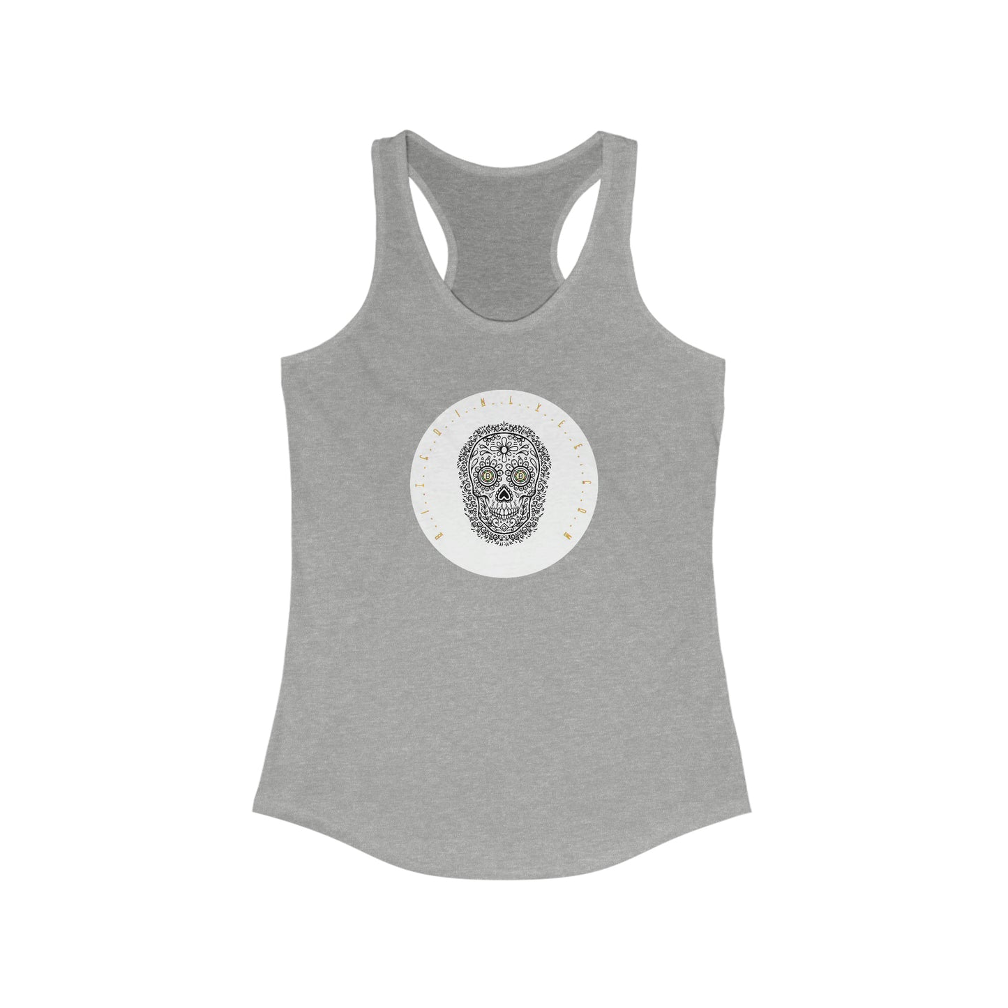 Día de los Muertos BTC Women's Racerback Tank, Tres