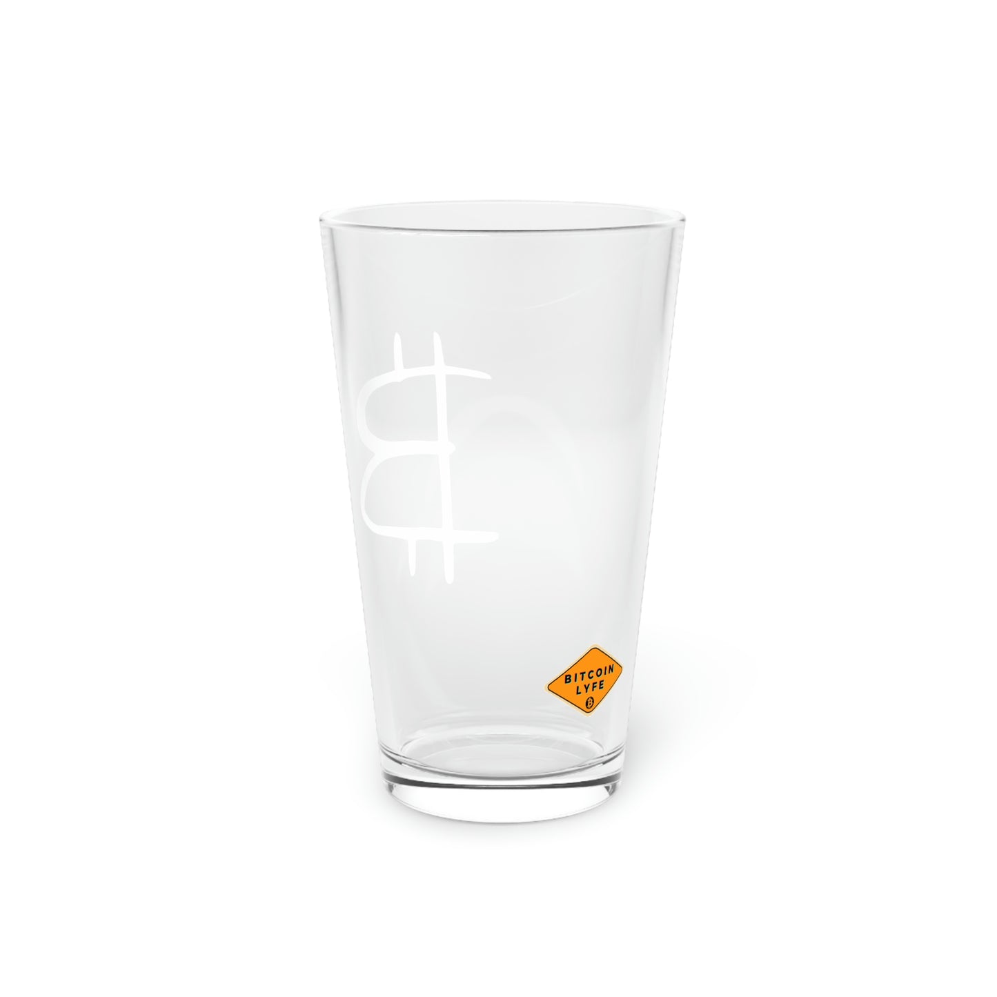 Bitcoin Pint Glass, BTC8