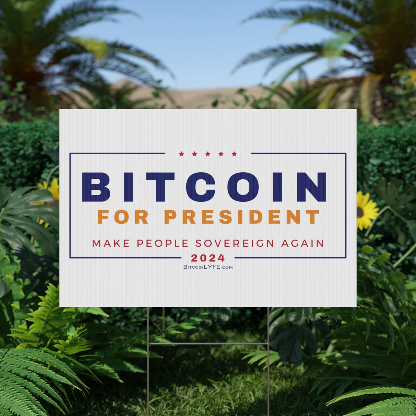 Vote - Bit...Sovereignty Plastic Yard Sign