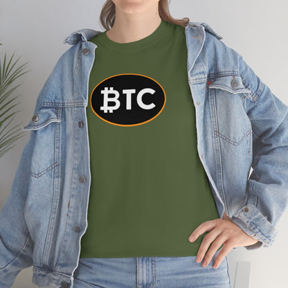 BTC Oval #4 Cotton T-Shirt, Blackout Version