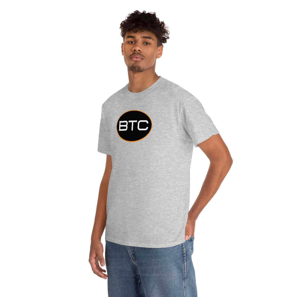 BTC Oval #1 Cotton T-Shirt, Blackout Version