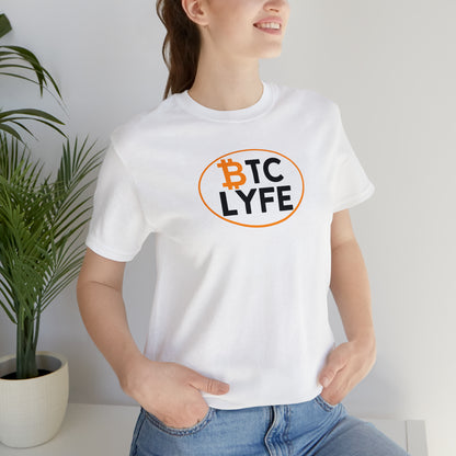 Bitcoin LYFE (Oval) Short Sleeve T-Shirt