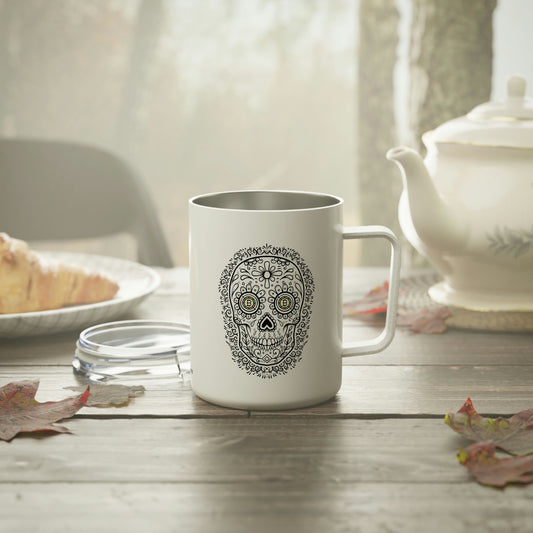 Día de los Muertos BTC 10oz Insulated Coffee Mug, Tres