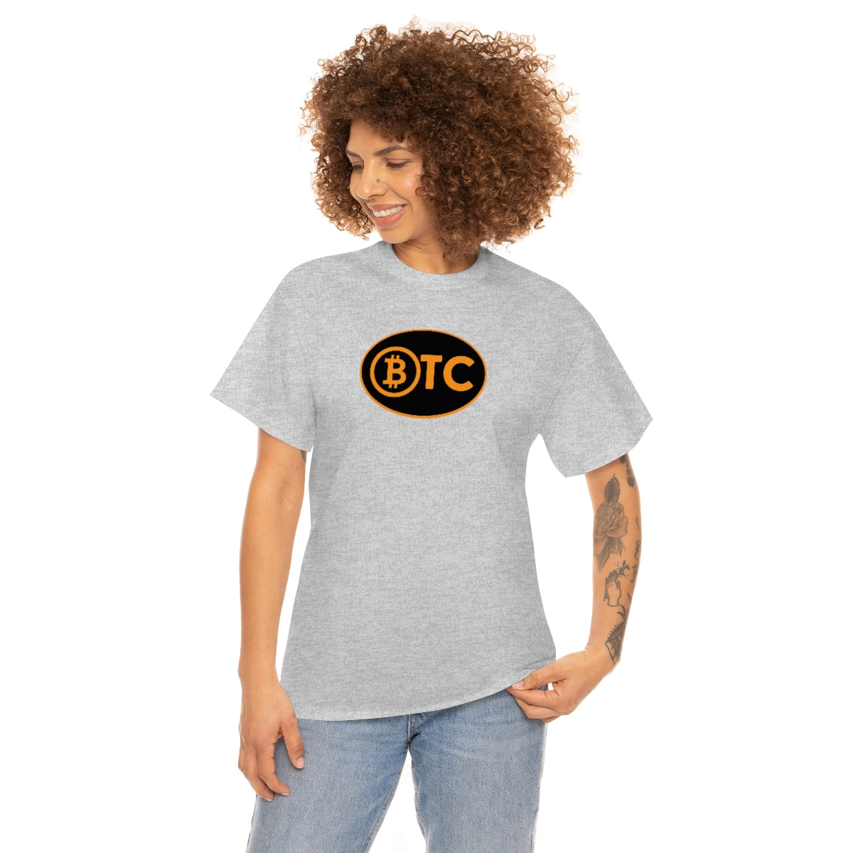 BTC Oval #5 Cotton T-Shirt, Blackout Version