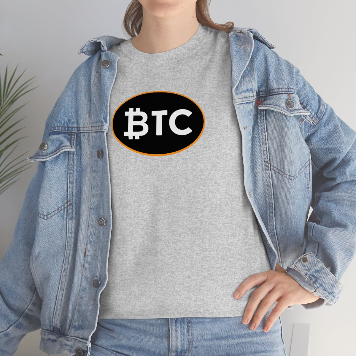 BTC Oval #4 Cotton T-Shirt, Blackout Version