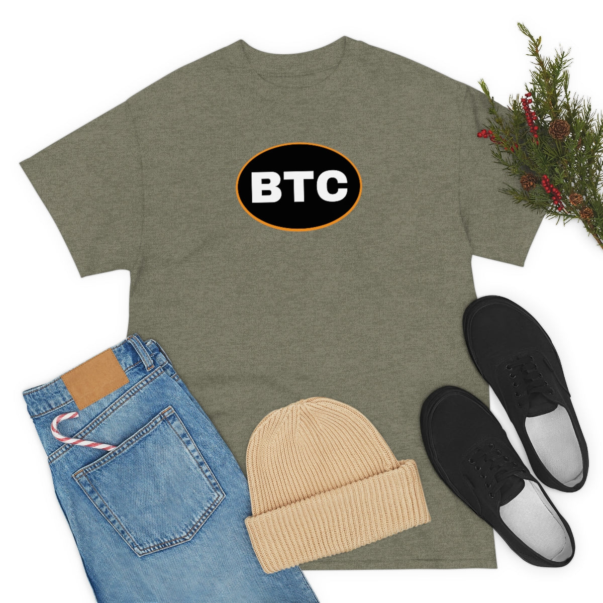 BTC Oval #2 Cotton T-Shirt, Blackout Version