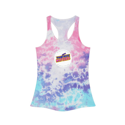 Your Crypto Vote Matters Tie Dye Racerback Tank Top