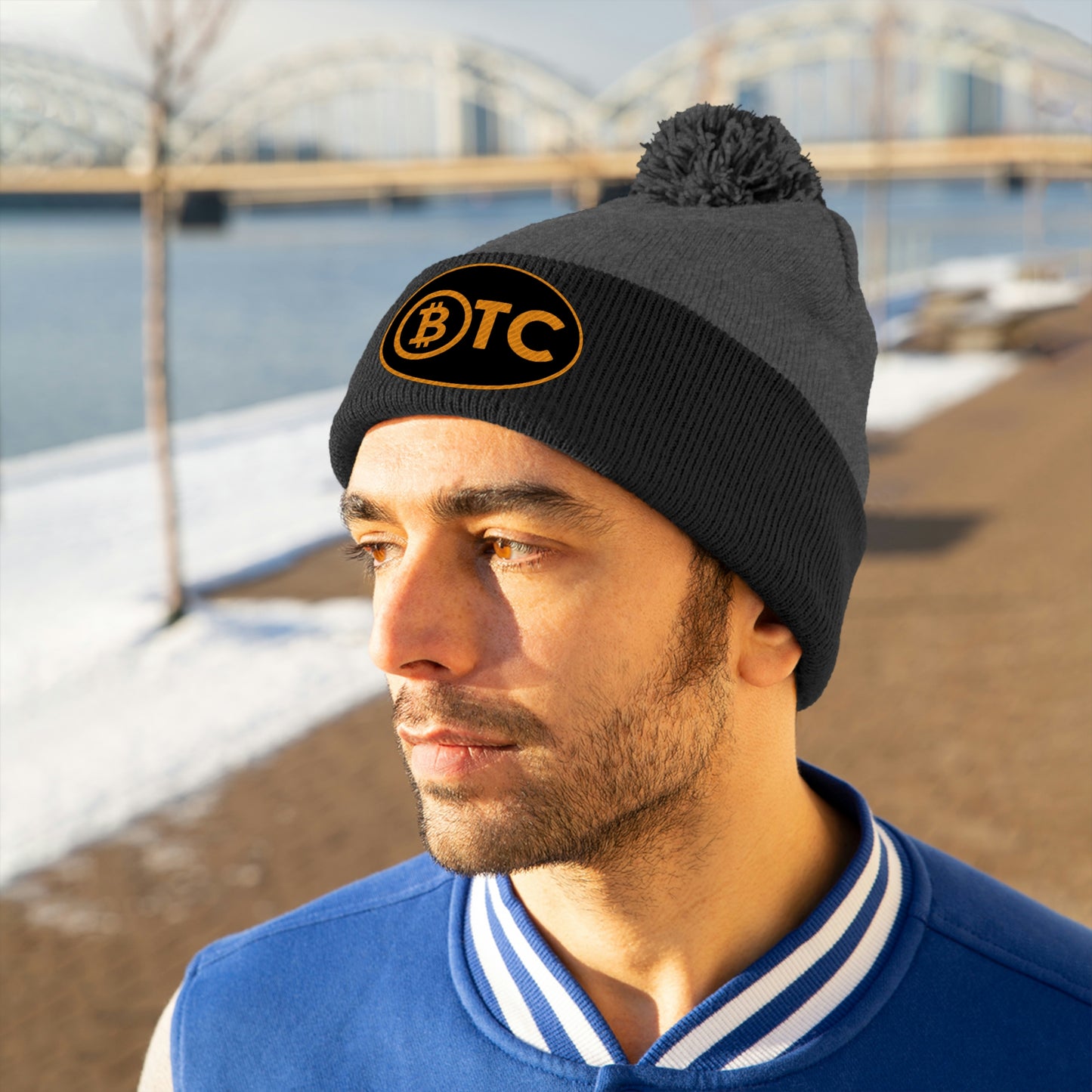 BTC Oval #5 Pom Pom Beanie