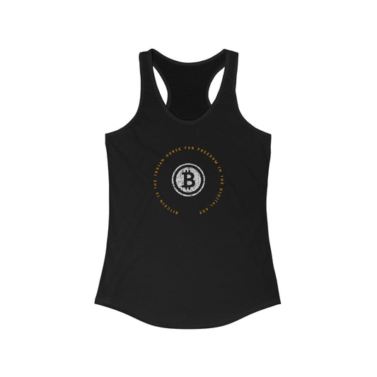 Bitcoin LYFE Trojan Horse Racerback Tank