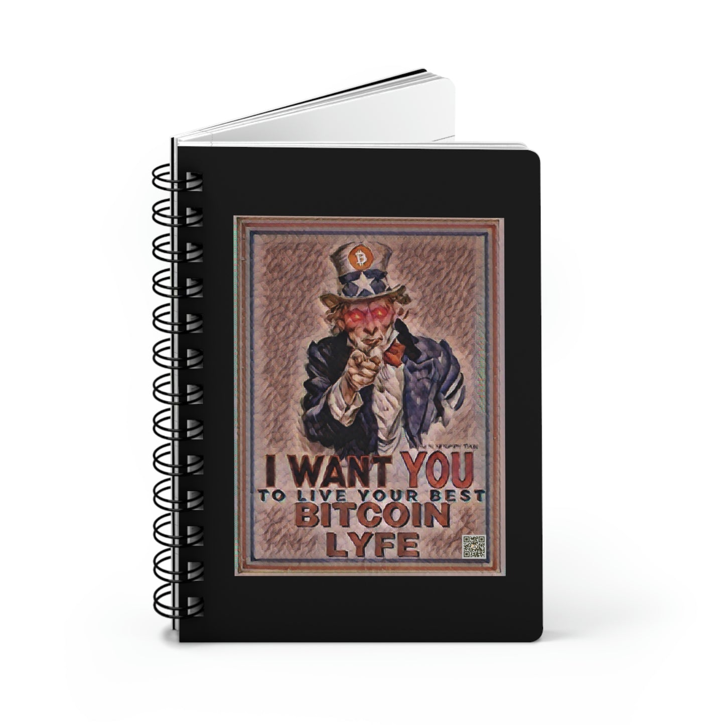 Bitcoin LYFE Spiral Bound Journal, Uncle Sam