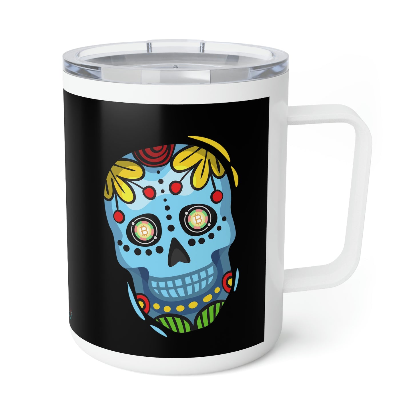 Día de los Muertos BTC 10oz Insulated Coffee Mug, Diecinueve