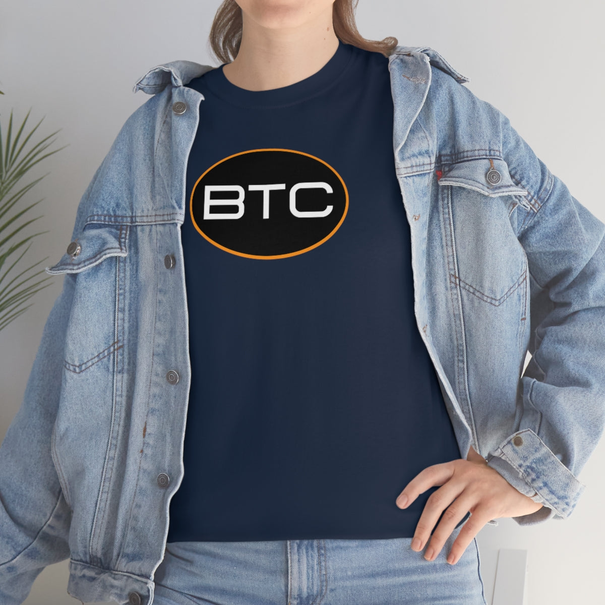 BTC Oval #1 Cotton T-Shirt, Blackout Version