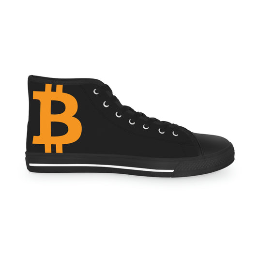 Bitcoin Men's High Top Sneakers, BTC3