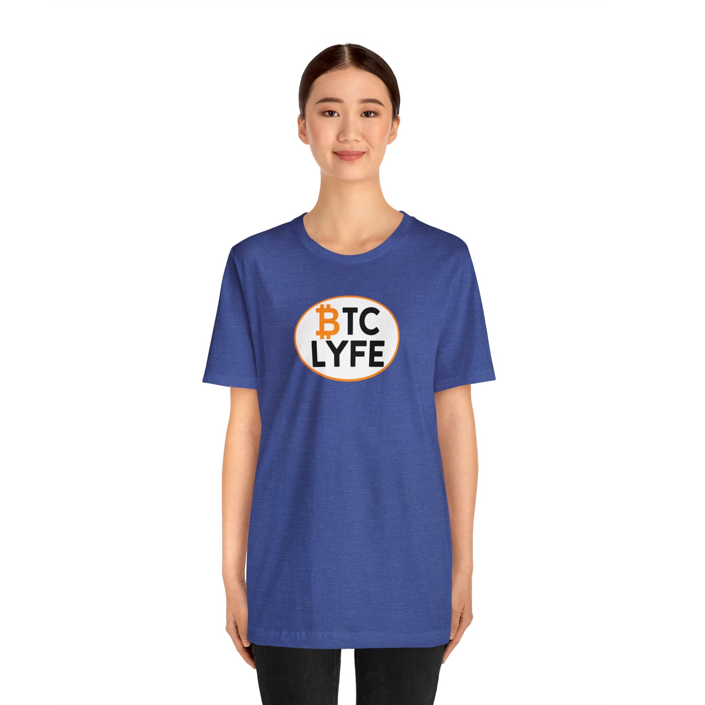 Bitcoin LYFE (Oval) Short Sleeve T-Shirt