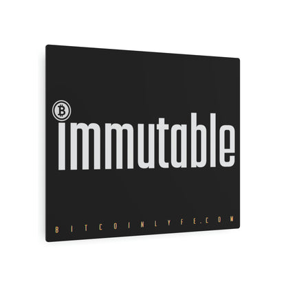 Bitcoin LYFE Immutable Metal Art Sign